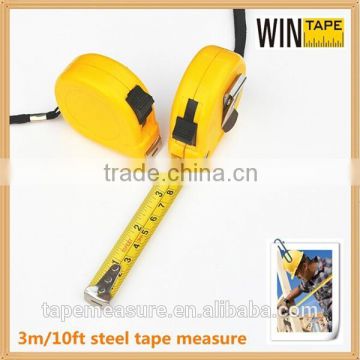 High Quality 10ft custom printed your logo bulk round retractable tape measure 3m