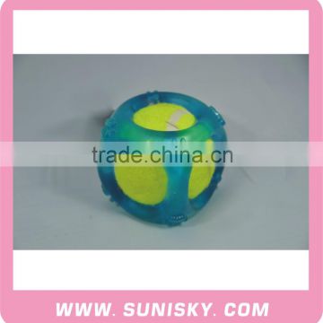 Blue+Yellow TPR Ball for Pets