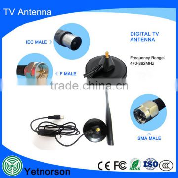 Manufactory supply Magnetic base for active indoor digital TV antenna car tv antenna with booster and IEC/F connector