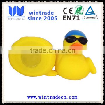 custom event race duck floating weighted rubber duck with sunglasses