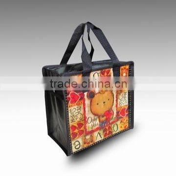 JIRONG PP Non Woven Customized Print Women Handbags Cosmetic Bag Gift Lunch Bag DS11