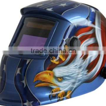 auto welding helmet with Blue skull flame