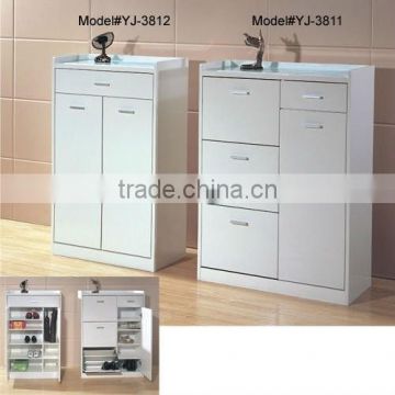 White style shoe cabinet with modern design