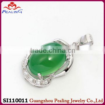 Gemstone Jewelry Garnet, Phrase and Chalcedony Pendant in 925 silver w 18" chain