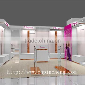 wooden display racks and showcase for women clothing store furniture