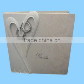 Hot New Product Love heart & Wedding Rings Resin Guest Book