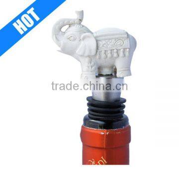 Elephant Wine Bottle Polyresin Wine Stopper for Sale