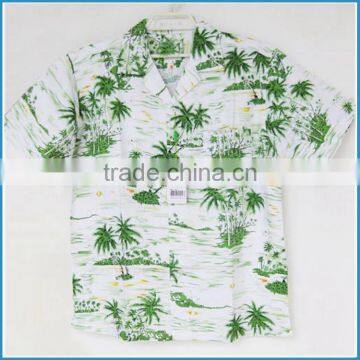 100% cotton printed beach shirts in holiday