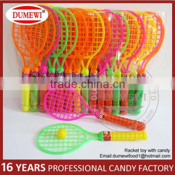 Popular racket plastic candy toy