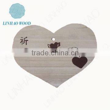 Heart Shape Solid Wood Blessing Cards