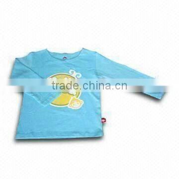 Children's T-shirts with Long-sleeved, Available in Blue Color