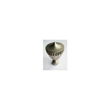Cylinder Curtain Pole Finials / Cap with Diamond Rings , XFY062f