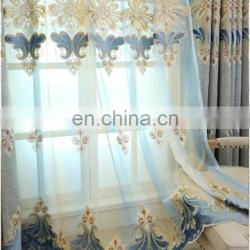 New design hot sale Turkish  luxury embroidered sheercurtains for living room
