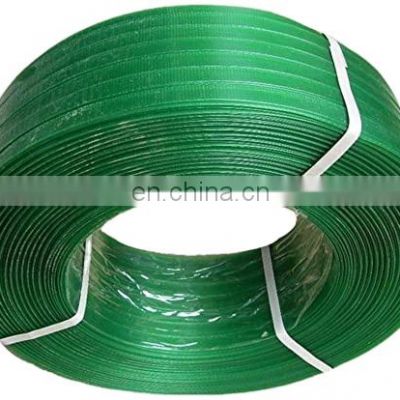 Customization green embossed pallet packing strapping plastic pet strap belt for packaging