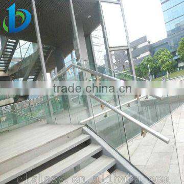 Hot sale high level tempered glass deck railing