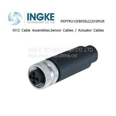 PXPTPU12FBF05LCL010PUR M12 Cable Assemblies Sensor Cables Actuator Cables INGKE