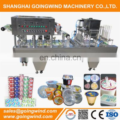 Automatic jam and jelly cup filling sealing machine auto yogurt jam sauce plastic cups filler and sealer cheap price for sale