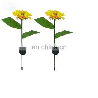 Outdoor Solar Led Sunflower Lawn Light Garden Stake Lights For Patio Yard Porch Walkway Landscape Lighting Decoration