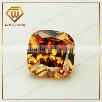 Factory Sell Cubic Zirconia 4*4mm Champagne Cushion Shape