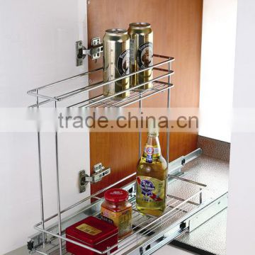 TKK Kitchen Cabinet Wire Basket Under Sink Chromeplate