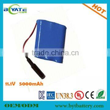 top quality lithium ion 5000mah 11.1V rechargeable carcorder battery