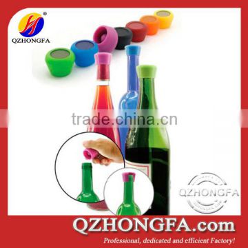 Flexible silicone wine stoppers,colorful silicone wine bottle stopper