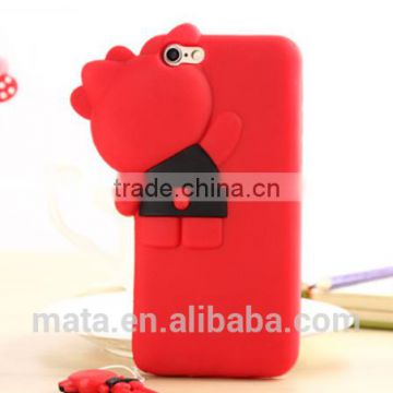 Lovely Soft TPU Sillicone Stand Phone Case For Iphone