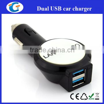 2.1A Dual USB Port Portable Travel Charger Rapid Car Charger Auto Adapter