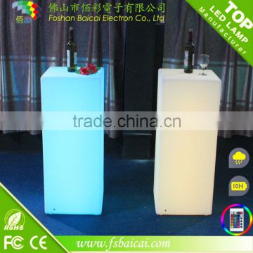 Rechargeable Outdoor Decorative led furniture/ led bar cube table with remote control