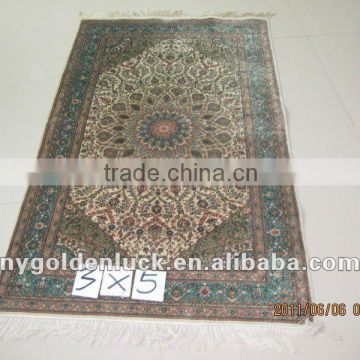400L double knotted turkish 100%natural silk3x5 handmade carpets