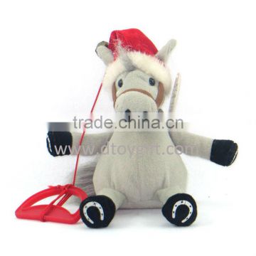 Plush donkey christmas decoration