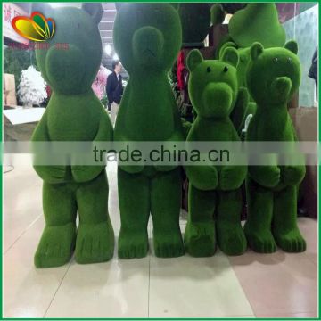 Artificial grass animal artificial teddy bear for garden decoration for sale