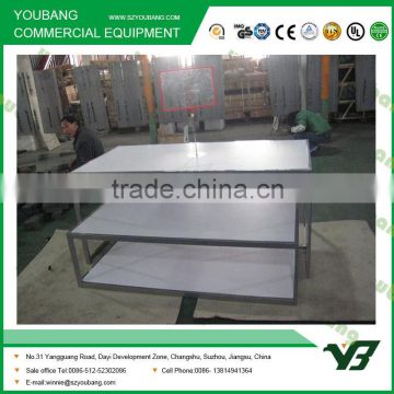 wooden and steel tube nestable tables and nestable table