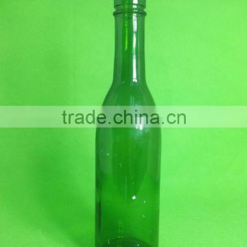 Argopackaging unique shaped green color wine glass bottle 750ml