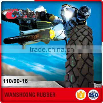 All Normal Sizes China Motorcycle Parts Tyre 110/90-16 TL