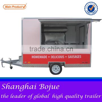 European quality , Chinese price car food trailer mobile fast food kiosk food and beverage cart