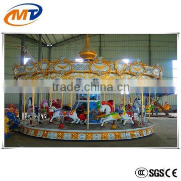 luxury carousel merry go round theme park machines children riding horses