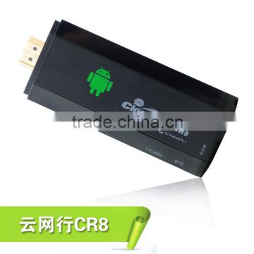 RK 3066 dual core 1.6GHz/android 4.4.2 OS/1G DDR3 RAM/8G memory flash/built-in Bluetooth/HDMI,OTG,USB port