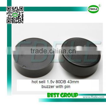 hot sell 1.5v 80DB 43mm buzzer with pin FBPB4315C