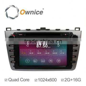 8" Factory price android 4.4 & android 5.1 car GPS navigation for Mazda 6 built wifi 1024*600 2G RAm