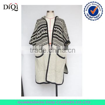 hooded sleeveless side split sweater cardigan