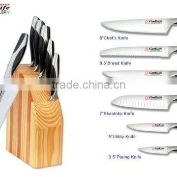 Hot Selling 7Pcs Kitchen Knife Set With Block stainless steel knife set japanese kitchen knife set kitchen play set