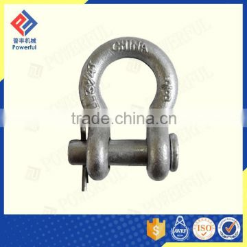 U.S. TYPE G213 DROP FORGED ROUND PIN HIGH TENSILE CRANE BOW SHACKLE