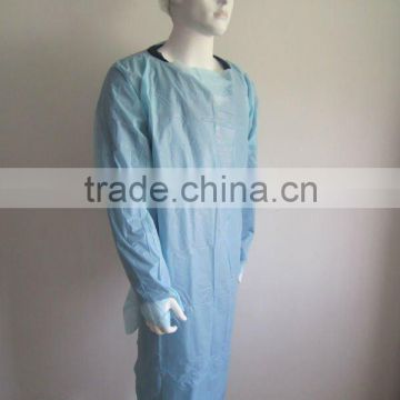 Disposbale CPE Gown Plastic Surgical Gown