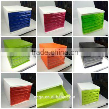 High Quality Plastic Office Desktop File Cabinet With the Five Layers drawer