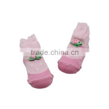 GSB-114 Bulk custom dots and false shoelaces design organic socks for baby