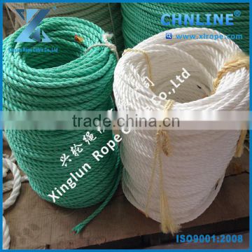 white color twist polypropylene pp danline rope