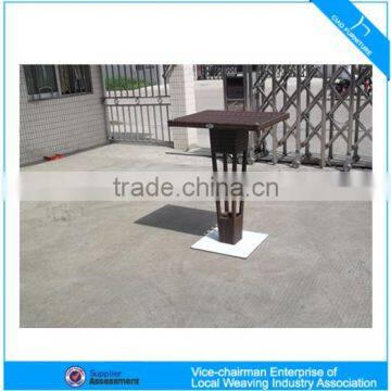 Modern rattan wicker aluminum poly bar table