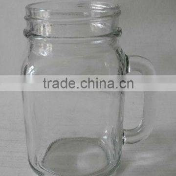 480ml glass cup with handle