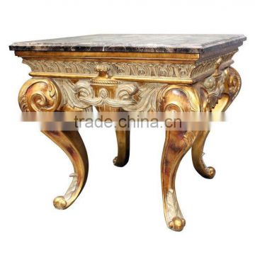 MO-0003-01 Leading antique furniture small side table with marble